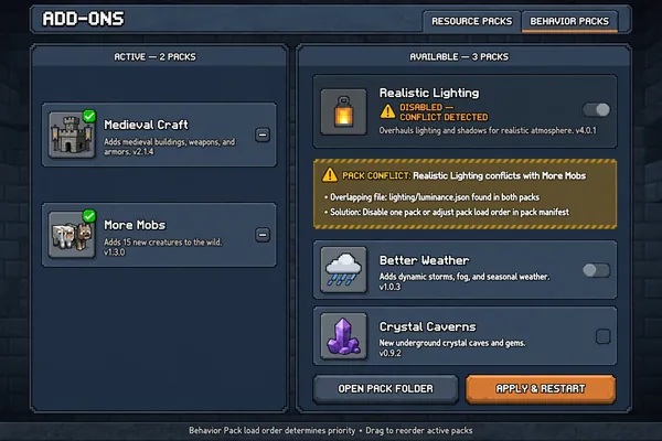 Avoid Pack Conflicts