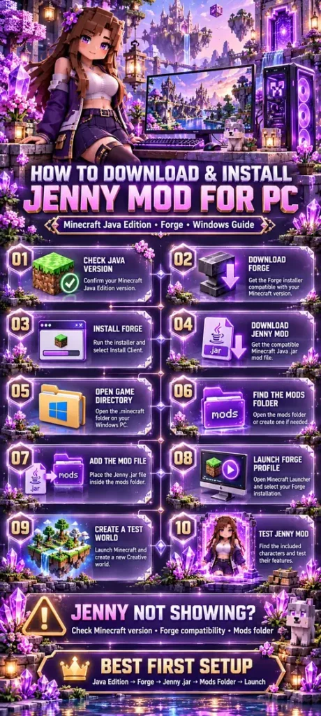 How to Install Jenny Mod on Minecraft Java for PC
